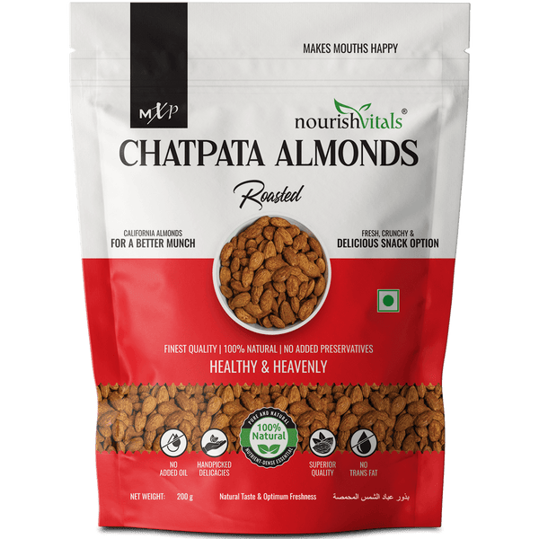 NourishVitals Chatpata Roasted Almonds, 200g