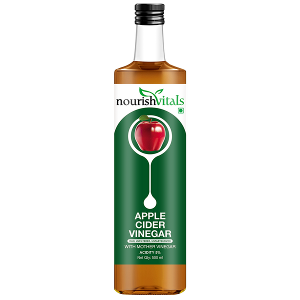 Nourish Vitals Apple Cider Vinegar With Mother Vinegar, Raw, 500ml