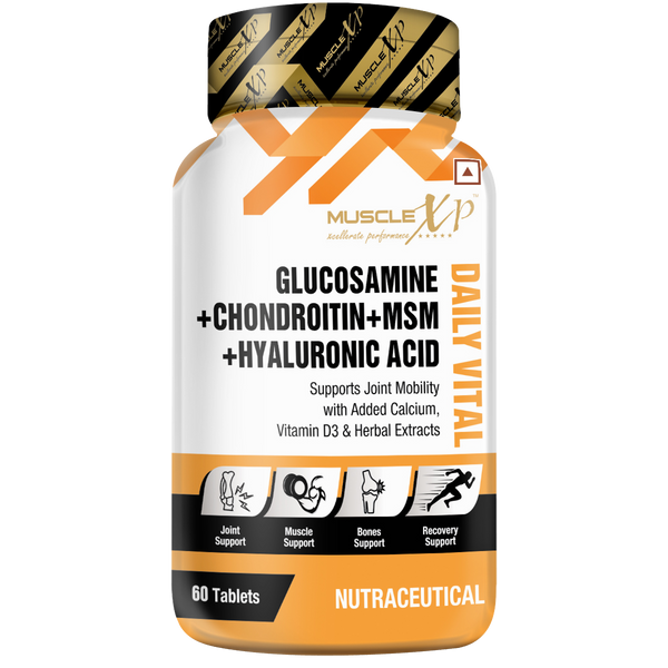 Glucosamine + Chondroitin + MSM + Hyaluronic Acid Daily Vital, 60 Tablets