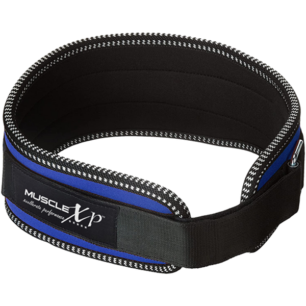 Weight Lifting Gym Belts (Blue Belt With Black Thread)