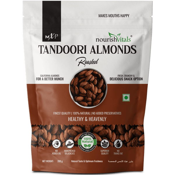 NourishVitals Tandoori Roasted Almonds, 200g