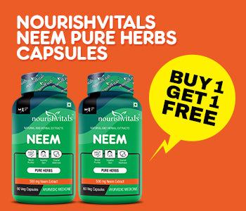 NourishVitals Neem Pure Herbs, 60 Veg Capsules, Pack of 2