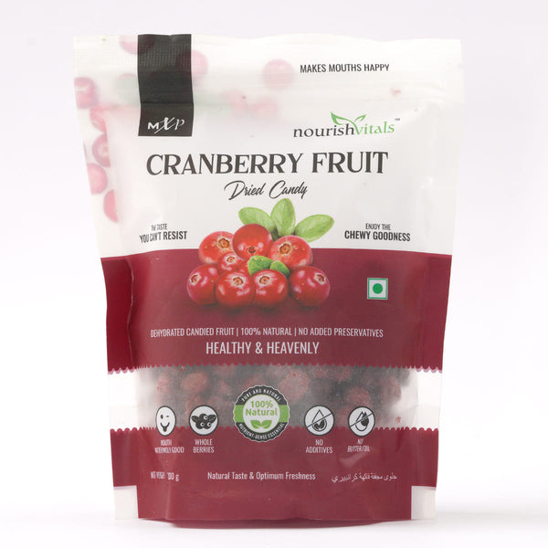 NourishVitals Cranberry Fruit Dried Candy, 200g