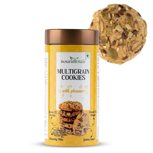 NourishVitals Multigrain Cookies, 120g