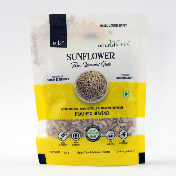NourishVitals Sunflower Unroasted Seeds, 200 g