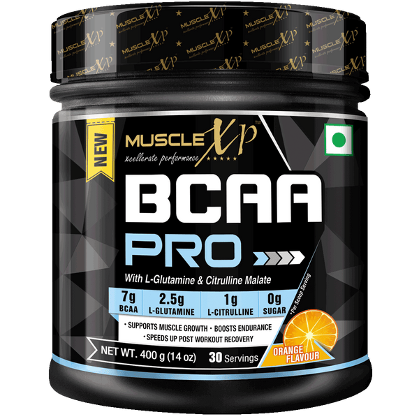 BCAA PRO With L-Glutamine & Citrulline Malate, Orange, 400g (14 oz), 30 Servings