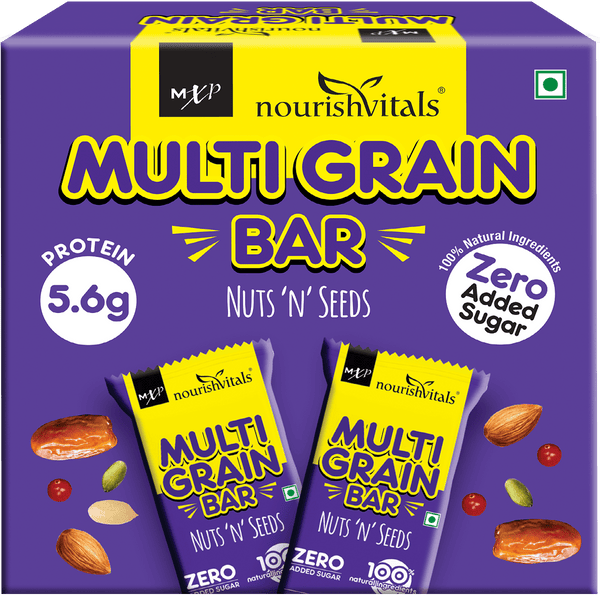 NourishVitals Multi Grain Nuts N Seeds Bar, 200g