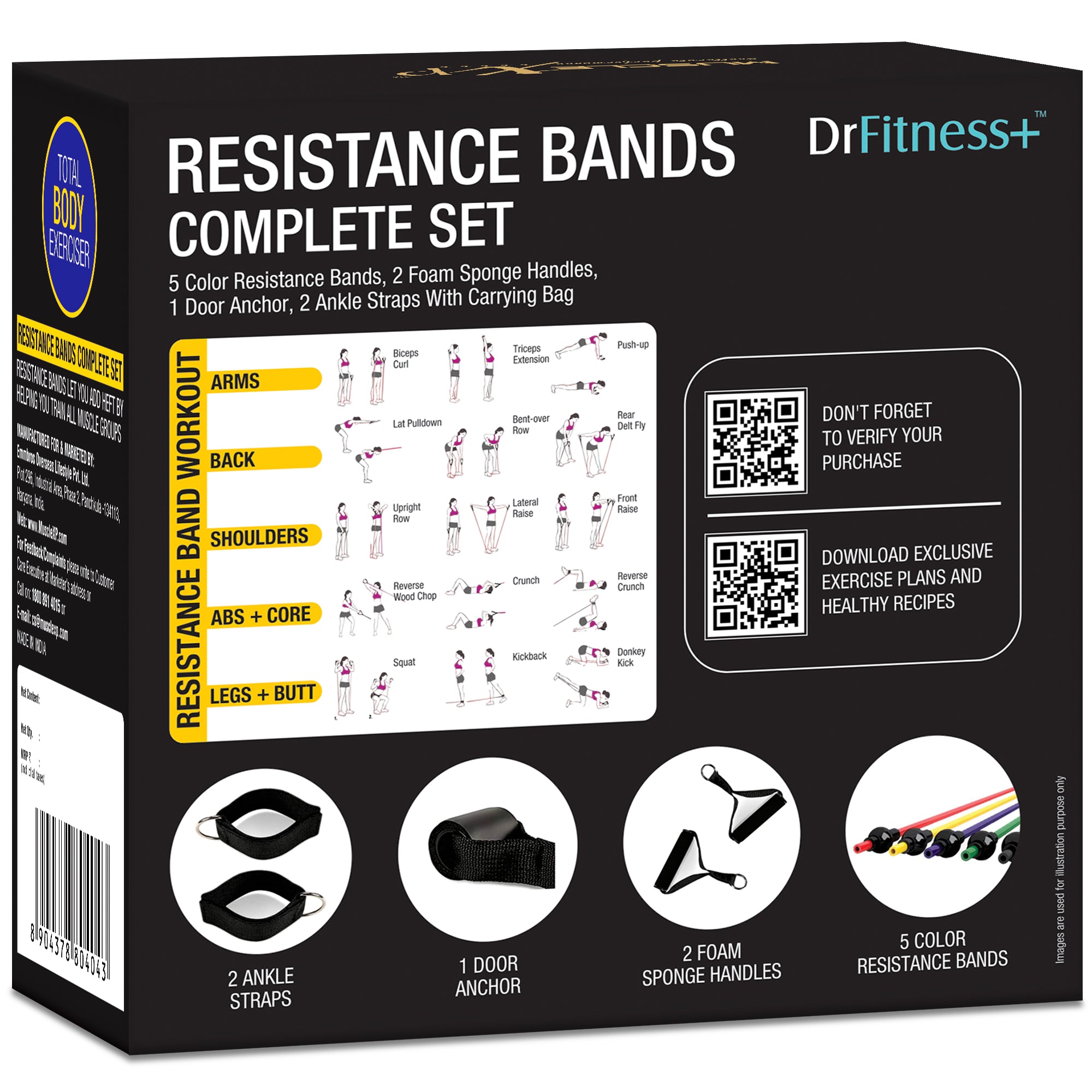 MuscleXP Resistance Band 11 in 1