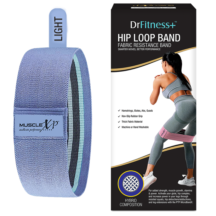 DrFitness Hip Loop Fabric Resistance Band MuscleXP