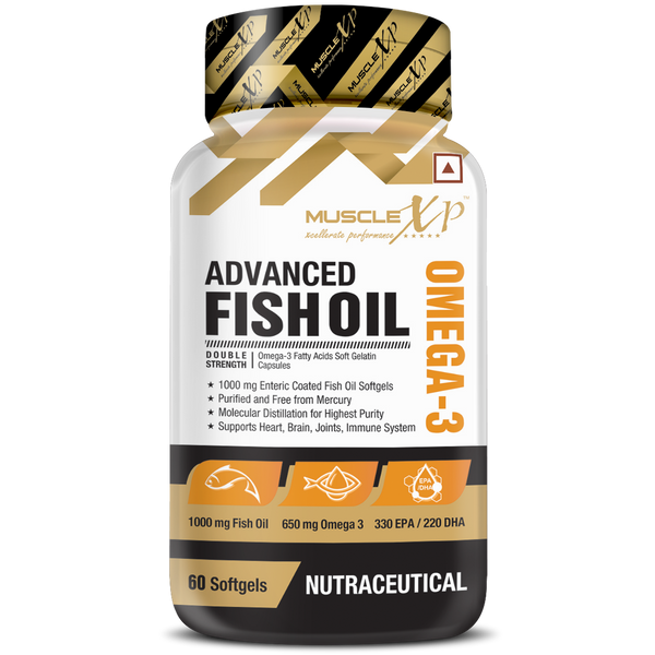 Advanced Fish Oil Double Strength Omega-3 650mg (33/22) Enteric Coated Softgels
