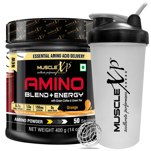 Amino Blend and Energy Powder, Orange, 400g, + Shaker