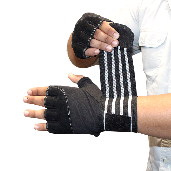 Bold Fit-Pro Fitness Workout Gym Gloves, (Black & White), 1 Pair