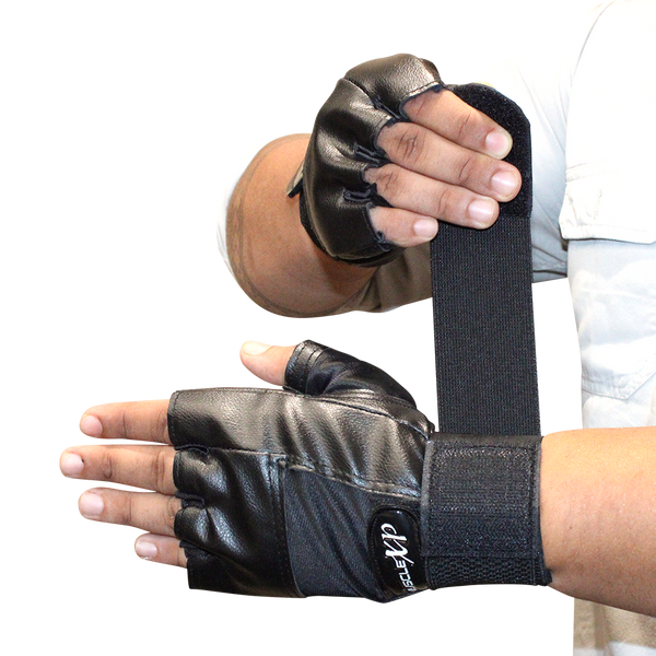 Firm Stud Workout Gym Gloves, (Jet-Black)