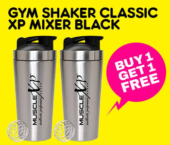 Gym Shaker Classic XP Mixer, 750 ml, Steel Black, Pack of 2