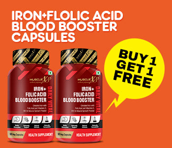 Iron + Flolic Acid Blood Booster Daily Vital, 60 Capsules, Pack of 2
