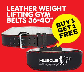 Leather Weight Lifting Gym Belts, L (36 – 40 Inches), Pack of 2