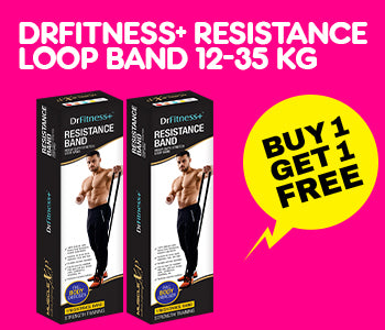 DrFitness+ Resistance Loop Band, 12-35 KG, Pack of 2