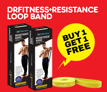 DrFitness+ Resistance Loop Band, 7-12 KG, Pack of 2