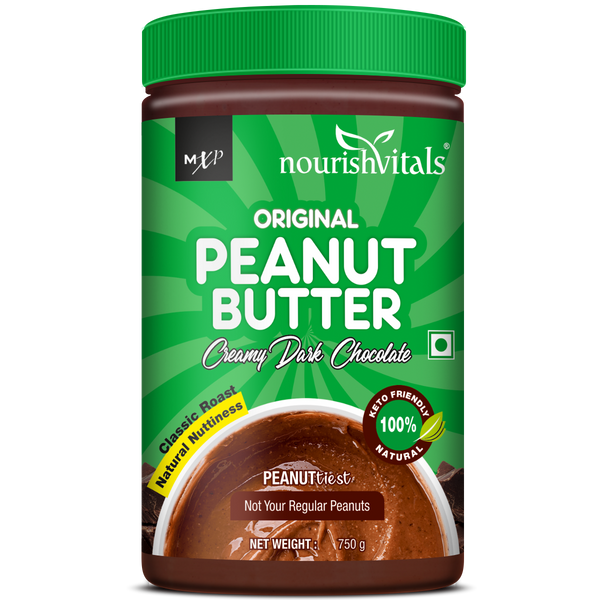 NourishVitals Original Peanut Butter (Creamy Dark Chocolate), 750 g