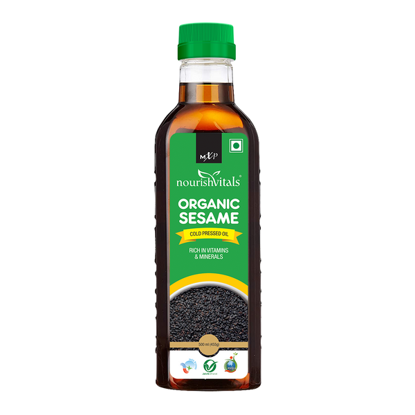 NourishVitals Organic Sesame Cold Pressed Edible Oil,  500 ml