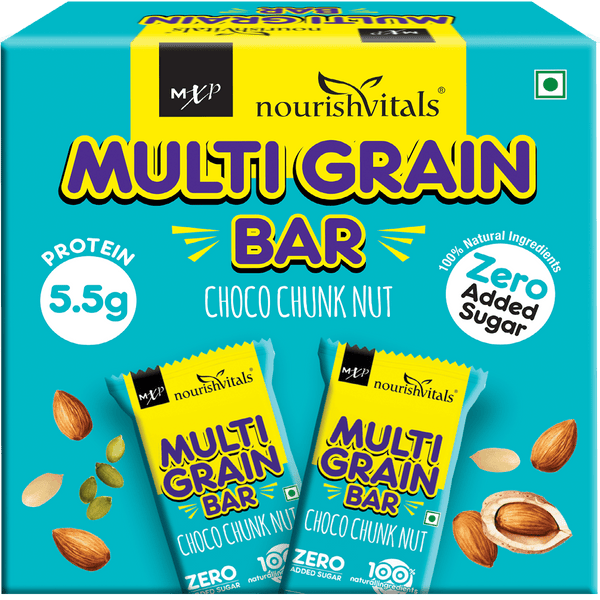 NourishVitals Multi Grain Choco Chunk Nut Bar, 200g