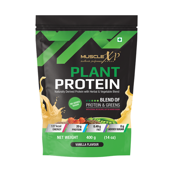 Plant Protein, (Vanilla Flavour), 400gm Pouch